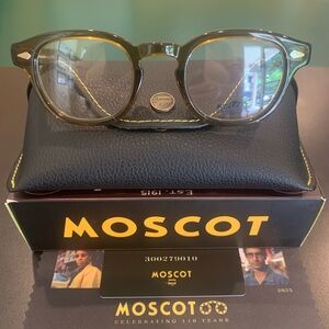 MOSCOT ORIGINALS NYC LEMTOSH
OLIVE BROWN 46mm Round Eyeglasses 